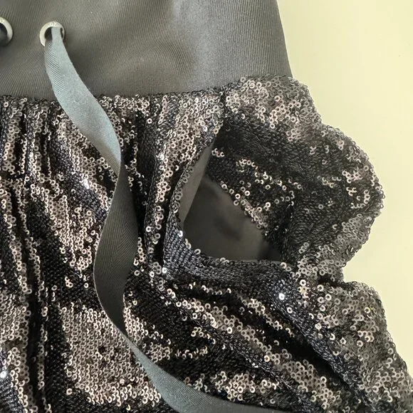 Cinq A Sept Giles Sequin Jogger Pants in Black NWOT, Size M